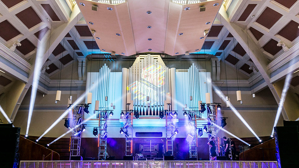 The Goldsmiths stage ready for Bestival performances