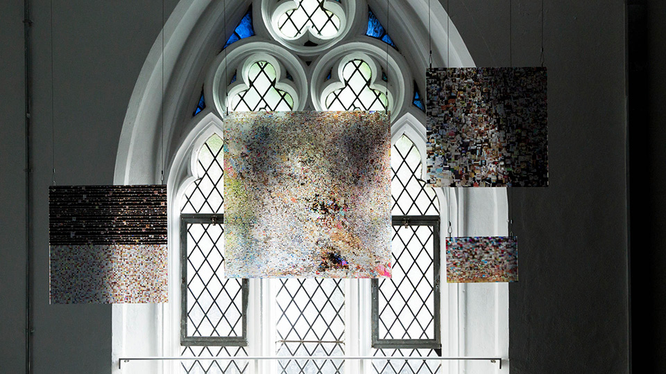 An exhibition on display in St James Hatcham Building