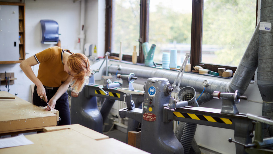 Lathes available in the woodwork lab
