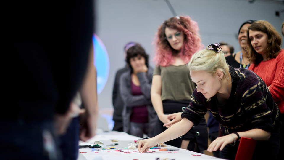 A digital art exhibition in the Digital Studio