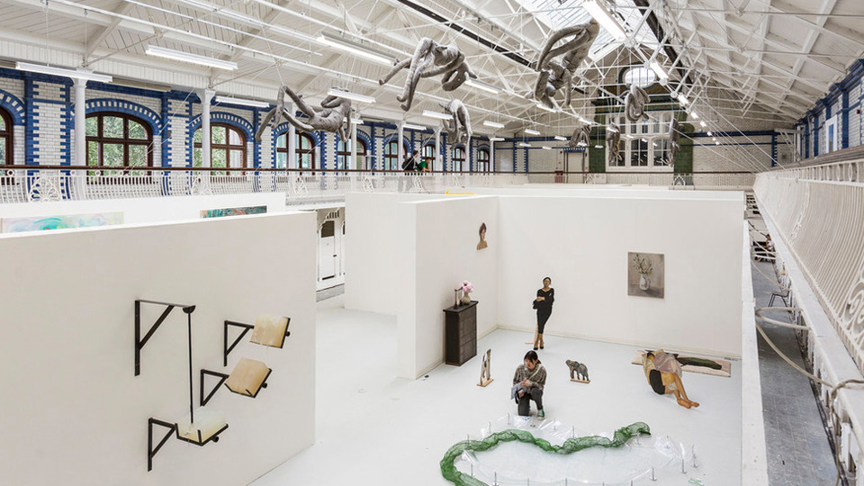 An art exhibition in Laurie Grove Baths