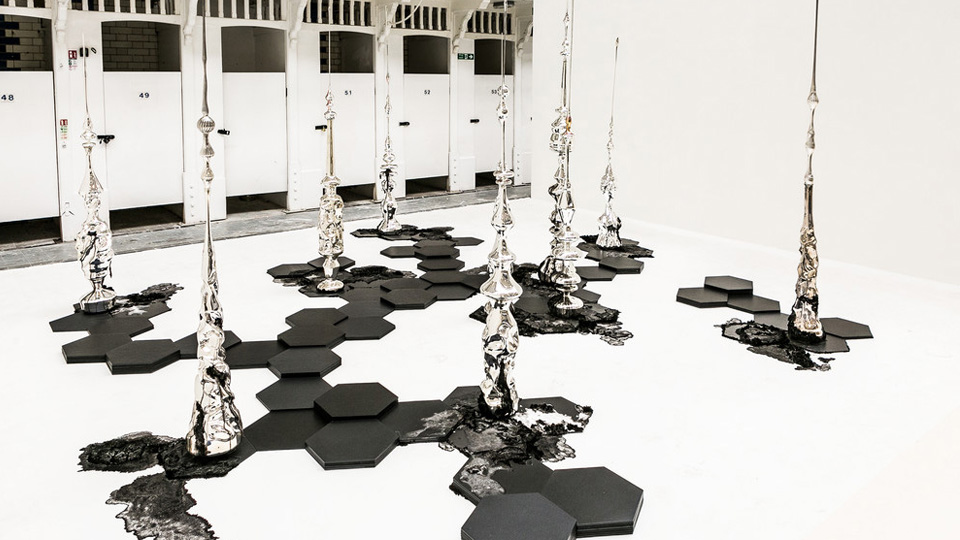 An art exhibition in Laurie Grove Baths