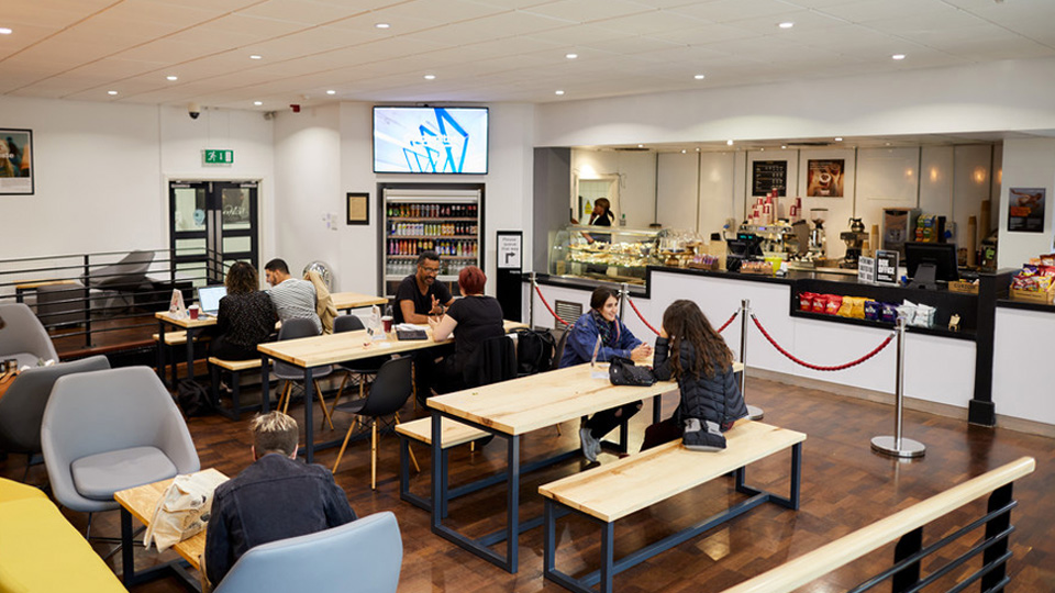 The Curzon Café as seen from the door to Café Thirty Five