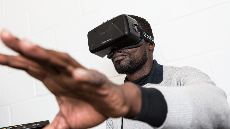 An Occulus Dev Kit 2 headset