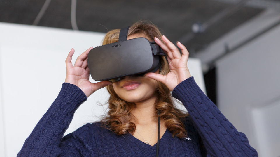 An occulus VR headset