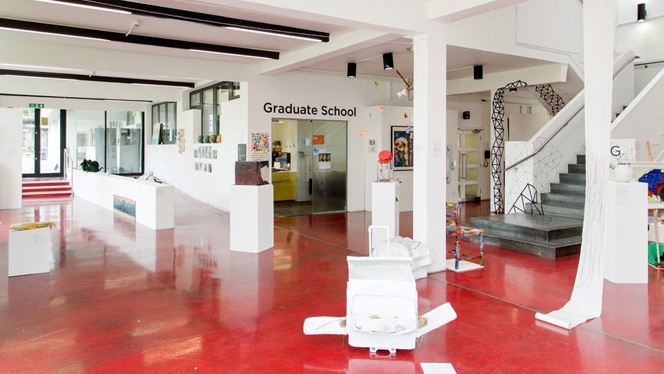 An exhibition in the Whitehead Building foyer