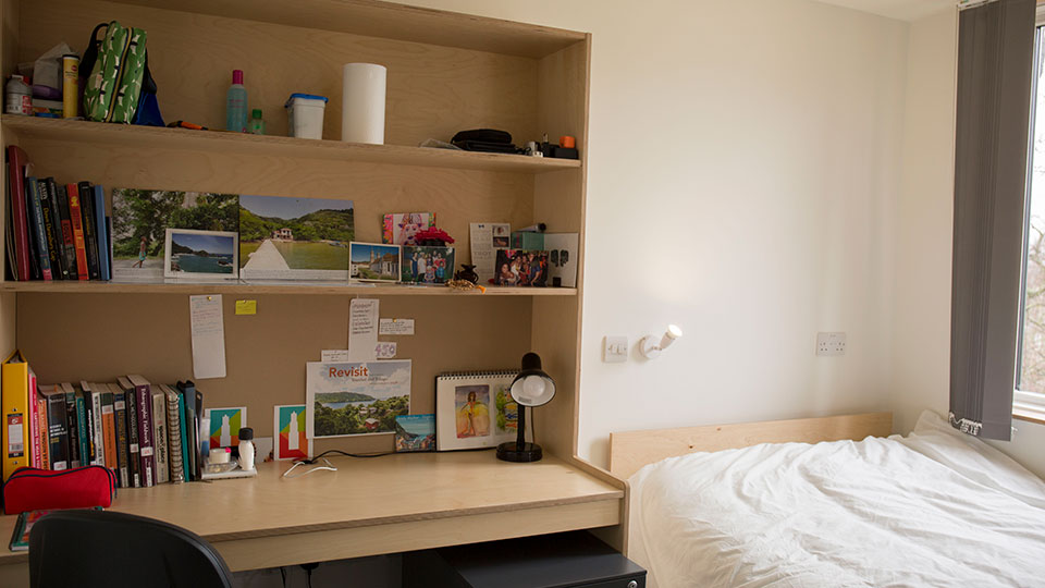 Bed space inside Raymont Hall